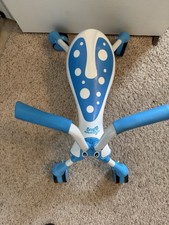 Slightly Used Blue Scramble bug folding bike ride on toy trike bicycle kids 1-3