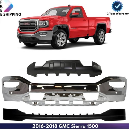 Front bumper chrome - chrome, steel