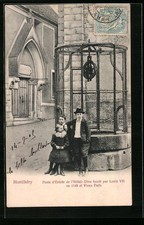 Old postcard Montlhéry, entrance door of the Hotel-Dieu 1905 