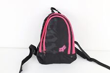 Vintage Y2K Fox Racing Spell Out Tribal Motocross Mini Backpack Book Bag Black