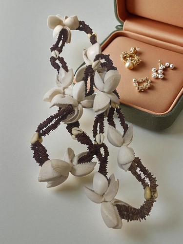 Collier vintage coquillages - vintage, en