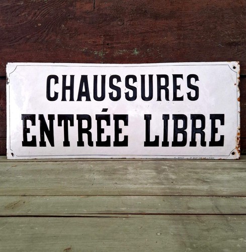 Grande plaque émaillée - , «