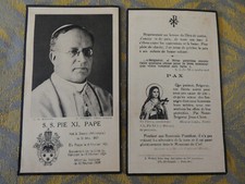 pious image mortuary SS Pope Pius XI, female
