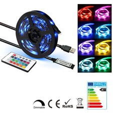 RGB Strip Light USB Remote Control+TV Back Lighting Kit  60SMD/m 0.5-5m 12V LED