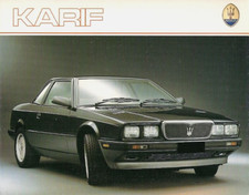 Maserati Karif 2800 1988-89 UK Market Foldout Sales Brochure