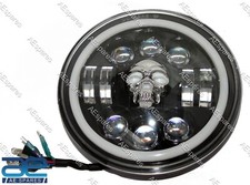 Phare LED Skull Design 7" pour