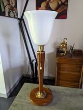 BEAUTIFUL MAZDA UNILUX STYLE desk lamp walnut or other vintage art deco