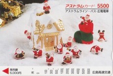 Carte JAPON -  PERE NOEL Musique - CHRISTMAS SANTA CLAUS Music - JAPAN bus card