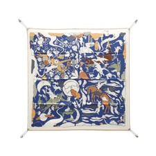 Authentic HERMES MILLE ET UN LAPINS Carre 004007S Scarf  #230-000-096-1874
