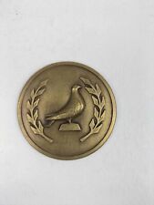 Antique brass medal colombophiles Pigeon-mid-bottom championship