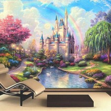 PAPIER PEINT 3D CHATEAU PRINCESSE    REVETEMENT MURAL HAUTE QUALITE 4 FINITIONS