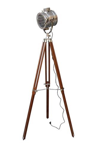 Lampadaire chromé avec