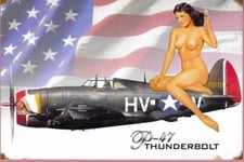 WW2 Pin up RAF Jeep US AAF