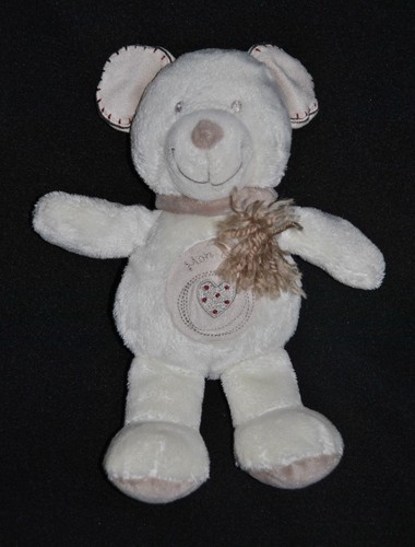Peluche doudou ours - doudou, blanc