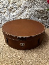 Boite Vintage en Cuir Et Simili pour Disques Vinyles 78 Tours - Années 50/60