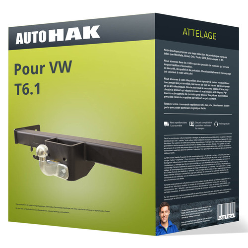 Attelage pour 1 - vw, plateau
