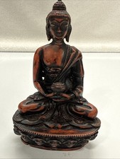 TIBETAN RATNASSAMBHAVA BUDDHA RESIN FIGURINE STATUE, 4” TALL