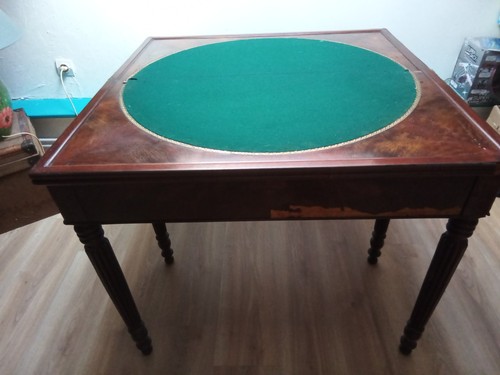 Table jeu acajou massif - à,