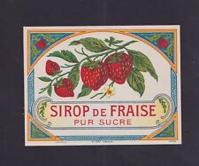 Old label France BN181384 strawberry syrup