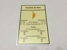 CARTE SOCIÉTÉ DE GAZ PIÈCE