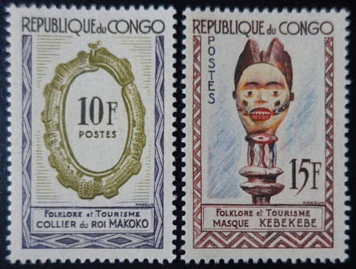 Timbres congo collier du - timbres,