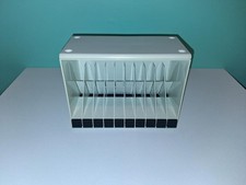 Rare Vintage Creme/White casettes Rack, Giotto Stoppino for Kartell, Italy, 