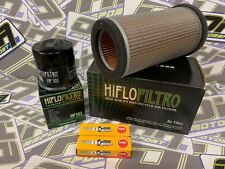 Oil Filter Air Filter & Spark Plugs Service Kit for Kawasaki ER5 ER500 1996-2006