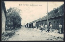 Old postcard Avord, Les Cuisines et la Cantine du camp militaire 