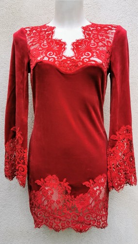 Robe velours dentelle - robe,