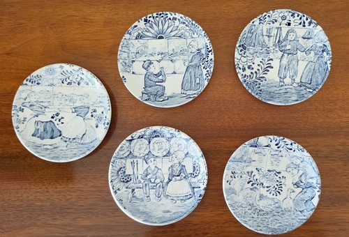 Set five delfts - set, butter