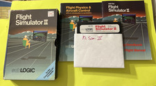Flight Simulator II Floppy Disk Computer Game Commodore 64 Complete Tested Works