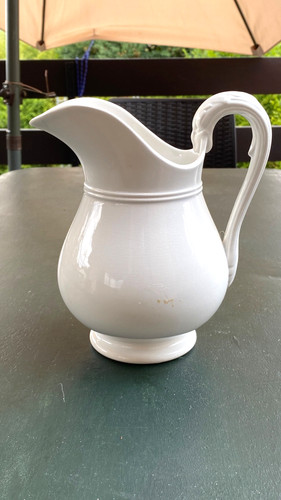 Pichet blanc faience - blanc, de