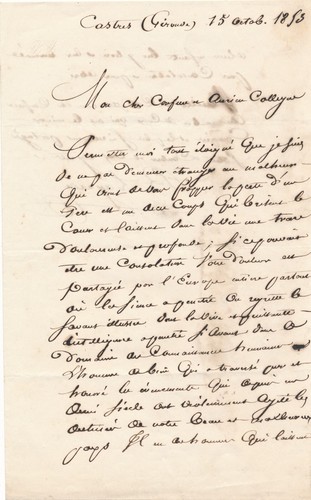 Décès françois arago lettre - arago,