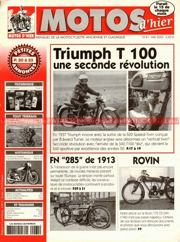 Motos hier triumph - 61,