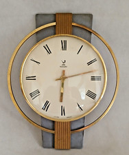 JAZ Transistor Antique Wall Clock Pendulum Metal and Brass