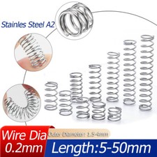 Compression Spring Wire Dia 0.2mm Pressure Small Stainless steel Micro Miniature