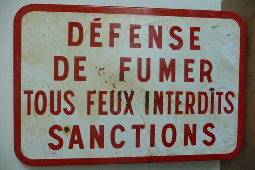 Plaque emaillée routiere feu - emaillée,