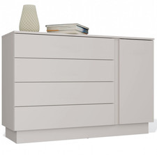 BDW - Commode de chambre à coucher, 125 x 40 x 84 cm L x P x H, système TIP O...