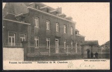 Old postcard Frasnes lez-Gosselies, Habitation de M. Chaudron 1903 