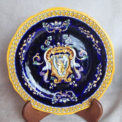 Assiette décorative gien bleu - assiette,