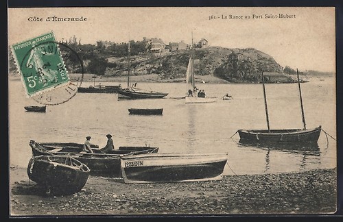 Cpa port saint hubert bateaux - cpa,