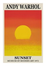 AFFICHE POSTER - Andy Warhol Sunset Jaune 1972 -  A3