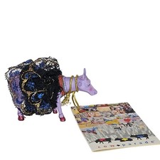 Cow Parade Mini Moo Prima Cowlerina Figurine Purple Ballerina With Tag #23127
