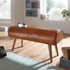 FineBuy Banc Cuir véritable /