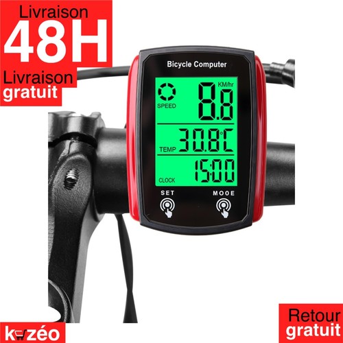 Compteur vélo filaire - de,