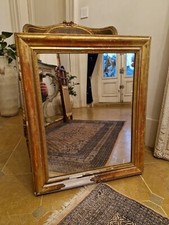 Miroir Ancien En Bois Doré