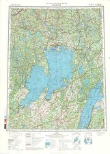 Russian Soviet Military Topographic Map - KARLSTAD (Sweden),1:500 000,ed.1980