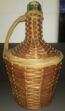 Dame jeanne bombonne ancienne osier viresa vintage collection décoration