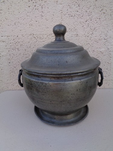 Soupiere legumier etain - soupiere,