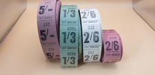 Vintage Ticket Roll x 4. Ivy series railway cinema theatre. 2539 tickets total.
